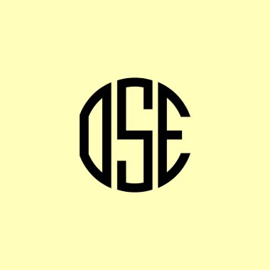 Yaratıcı Yuvarlak Harfler OSE logosu. Bu başlangıç için hangi şirket veya markanın adı uygun olacaktır.