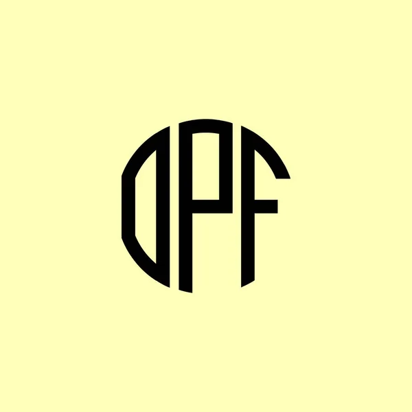 Letras Iniciales Redondeadas Creativas Opf Logo Será Adecuado Para Qué — Vector de stock