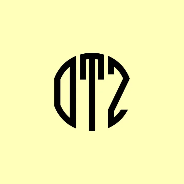 Yaratıcı Yuvarlak Harfler Otz Logosu Başlangıç Için Hangi Şirket Veya — Stok Vektör