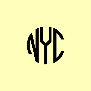 Yaratıcı Yuvarlak Harfler New York Logosu. Bu başlangıç için hangi şirket veya markanın adı uygun olacaktır.