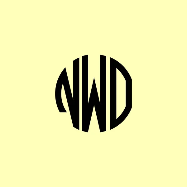 Lettres Initiales Arrondies Créatives Logo Nwo Conviendra Pour Quelle Entreprise — Image vectorielle