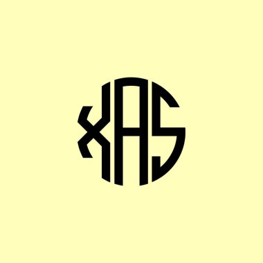Yaratıcı Yuvarlak Harfler XAS Logosu. Bu başlangıç için hangi şirket veya markanın adı uygun olacaktır.