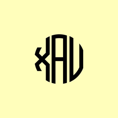 Yaratıcı Yuvarlak Harfler XAU logosu. Bu başlangıç için hangi şirket veya markanın adı uygun olacaktır.