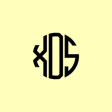 Yaratıcı Yuvarlak Harfler XOS Logosu. Bu başlangıç için hangi şirket veya markanın adı uygun olacaktır.