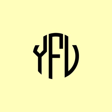 Yaratıcı Yuvarlak Baş harfler YFV logosu. Bu başlangıç için hangi şirket veya markanın adı uygun olacaktır.