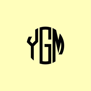 Yaratıcı Yuvarlak Harfler YGM Logosu. Bu başlangıç için hangi şirket veya markanın adı uygun olacaktır.