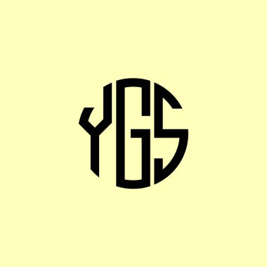 Yaratıcı Yuvarlak Harfler YGS Logosu. Bu başlangıç için hangi şirket veya markanın adı uygun olacaktır.