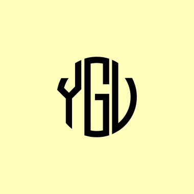 Yaratıcı Yuvarlak Harfler YGV logosu. Bu başlangıç için hangi şirket veya markanın adı uygun olacaktır.