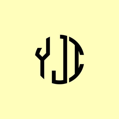 Yaratıcı Yuvarlak Harfler YJI logosu. Bu başlangıç için hangi şirket veya markanın adı uygun olacaktır.