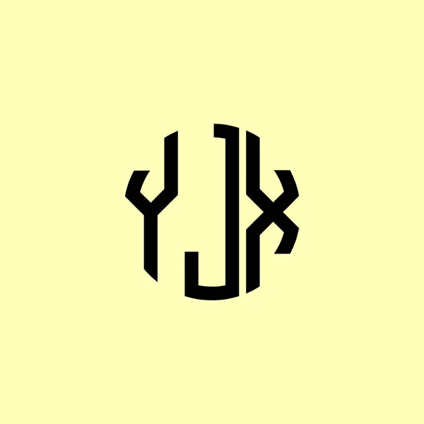 Creative Στρογγυλεμένα Αρχικά Γράμματα Λογότυπο Yjx Είναι Κατάλληλο Για Ποια — Διανυσματικό Αρχείο