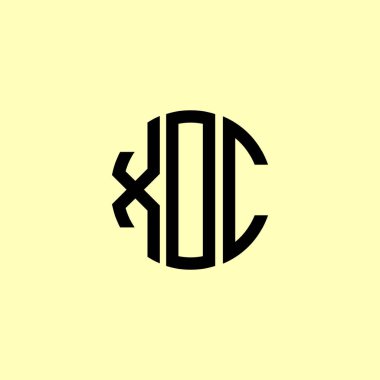 Yaratıcı Yuvarlak Harfler XOC logosu. Bu başlangıç için hangi şirket veya markanın adı uygun olacaktır.