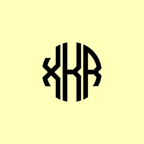 Yaratıcı Yuvarlak Harfler Xkr Logosu Başlangıç Için Hangi Şirket Veya — Stok Vektör