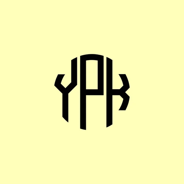 Logo Ypk Zaokrouhlených Počátečních Písmen Creative Bude Vhodné Pro Kterou — Stockový vektor