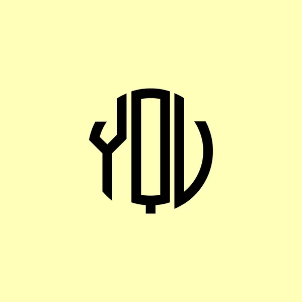 Creative Zaoblené Počáteční Písmena Yqv Logo Bude Vhodné Pro Kterou — Stockový vektor
