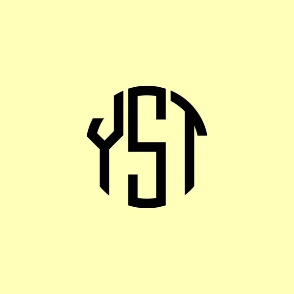 Letras Iniciales Redondeadas Creativas Yst Logo Será Adecuado Para Qué — Archivo Imágenes Vectoriales