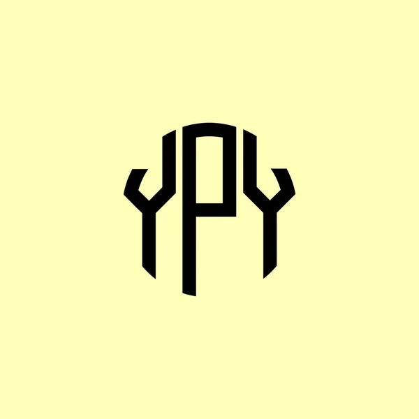 Cartas Iniciais Arredondadas Criativas Ypy Logo Será Apropriado Para Qual —  Vetores de Stock