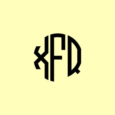 Yaratıcı Yuvarlak Harfler XFQ logosu. Bu başlangıç için hangi şirket veya markanın adı uygun olacaktır.