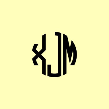 Yaratıcı Yuvarlak Harfler XJM Logosu. Bu başlangıç için hangi şirket veya markanın adı uygun olacaktır.