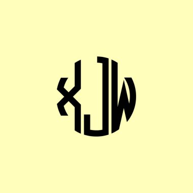 Yaratıcı Yuvarlak Harfler XJW logosu. Bu başlangıç için hangi şirket veya markanın adı uygun olacaktır.