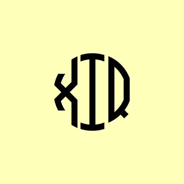 Kreativa Rundade Inledande Bokstäver Xiq Logotyp Det Kommer Att Vara — Stock vektor
