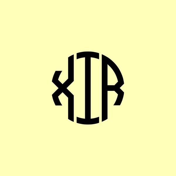Yaratıcı Yuvarlak Harfler Xir Logosu Başlangıç Için Hangi Şirket Veya — Stok Vektör