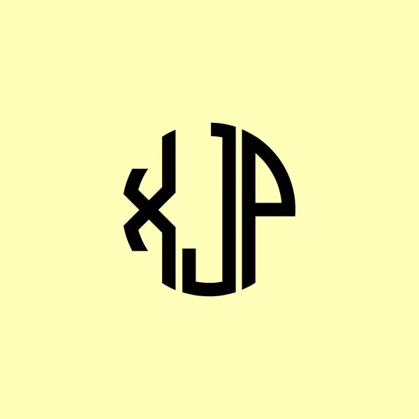 Letras Iniciales Redondeadas Creativas Logo Xjp Será Adecuado Para Qué — Vector de stock