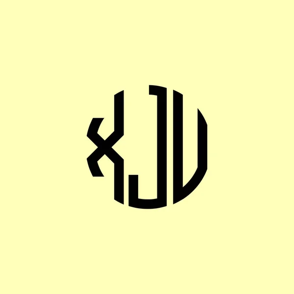 Yaratıcı Yuvarlak Harfler Xju Logosu Başlangıç Için Hangi Şirket Veya — Stok Vektör