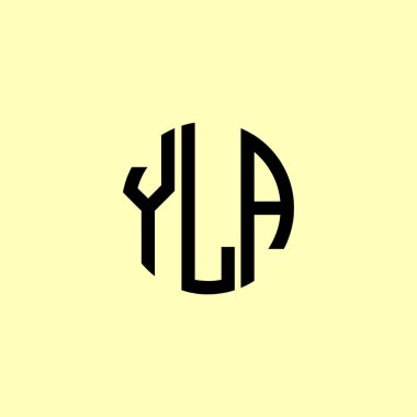 Yaratıcı Yuvarlak Harfler YLA logosu. Bu başlangıç için hangi şirket veya markanın adı uygun olacaktır.