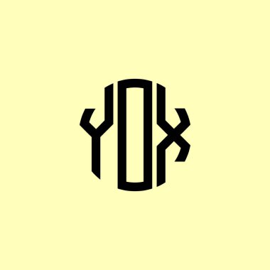 Yaratıcı Yuvarlak Baş harfler YOX logosu. Bu başlangıç için hangi şirket veya markanın adı uygun olacaktır.