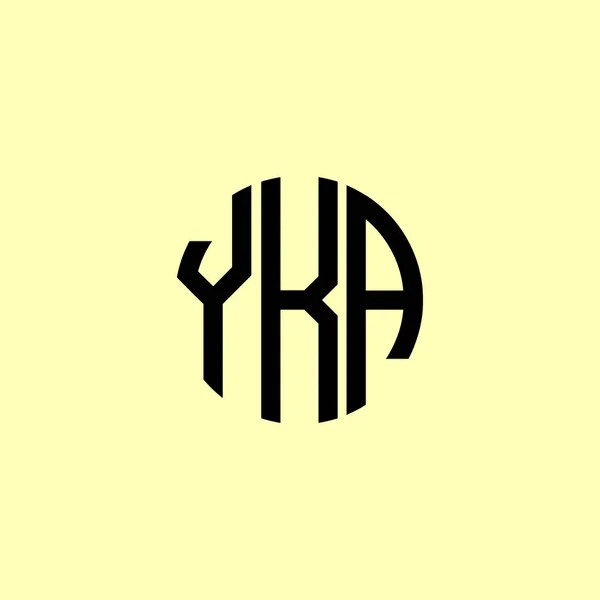 Creative Zaoblené Počáteční Písmena Yka Logo Bude Vhodné Pro Kterou — Stockový vektor