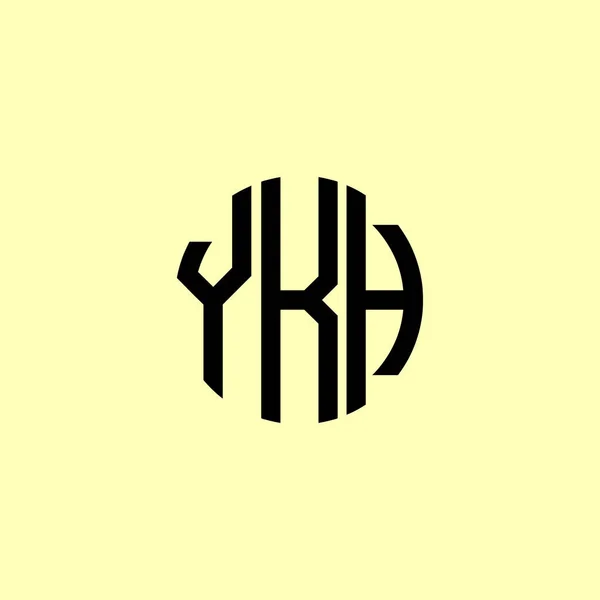 Creative Zaoblené Počáteční Písmena Ykh Logo Bude Vhodné Pro Kterou — Stockový vektor
