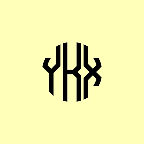 Logo Ykx Creative Shounded Initial Letters Bude Vhodné Pro Kterou — Stockový vektor