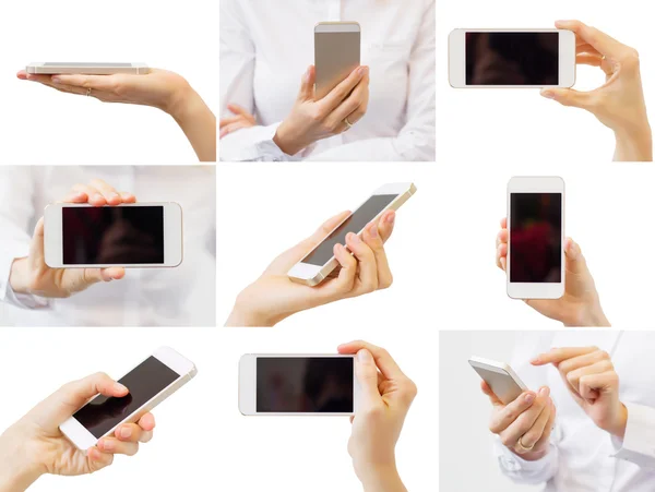 Cep telefonu tutan kadın.