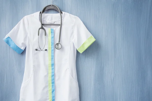 Nurse uniform with stethoscope — Stock Photo, Image