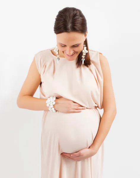 Glückliche schwangere Frau — Stockfoto