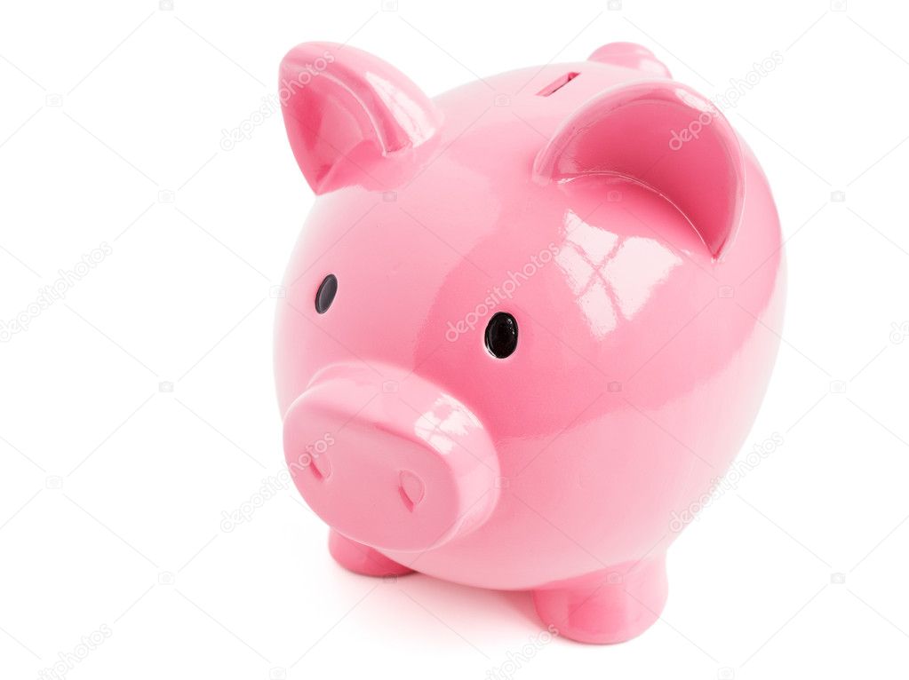 Pink piggy bank