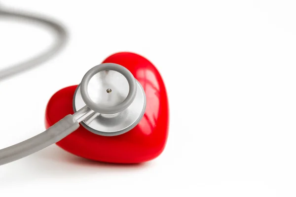 Stethoscope and red heart — Stock Photo, Image