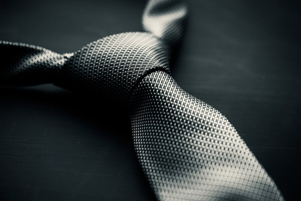 Grey men's tie