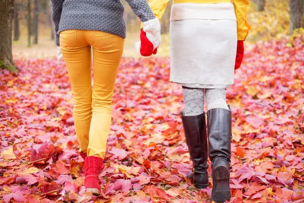 Women walking in park — Stock Photo, Image