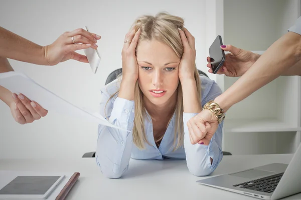 Depressief zakenvrouw — Stockfoto