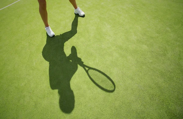Teniszező a pályán — Stock Fotó