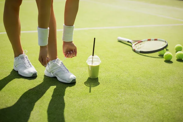 Árukapcsolás cipő teniszező — Stock Fotó
