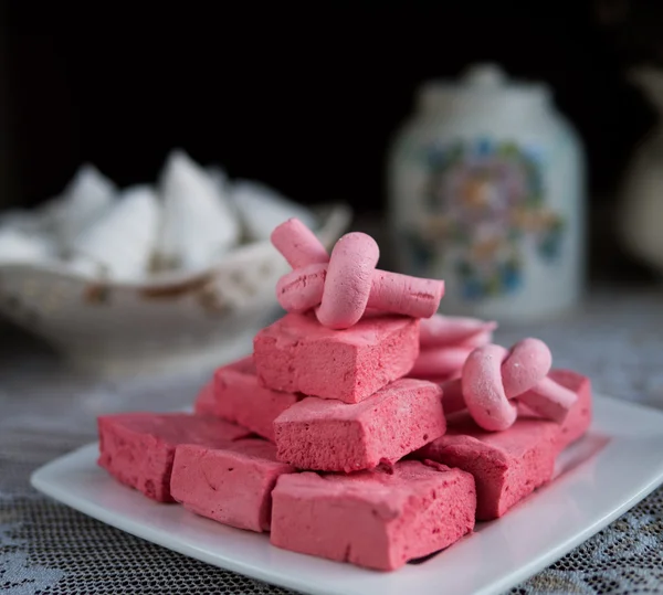 Raspberry marshmallow — Stockfoto