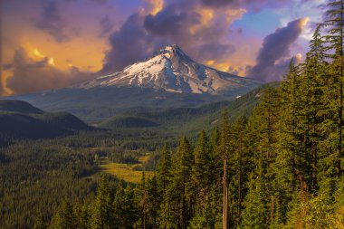 Beautiful Vista of Mount Hood in Oregon, USA. clipart