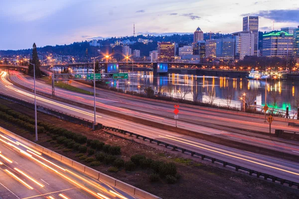 Sunset Landscape of Portland, Oregon, USA. — Stock Photo, Image