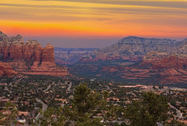 Zachód słońca Vista Sedona w stanie Arizona — Zdjęcie stockowe