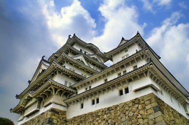 Japonya görkemli Himeji Kalesi.