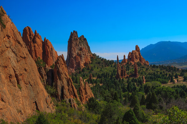 Landscape Image of the Garden of the Gods.
