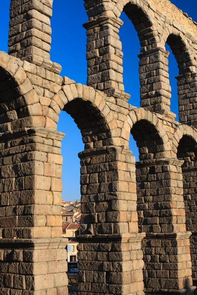 Majestic Image of the Ancient Aqueduct in Segovia Spain — Stock Photo, Image