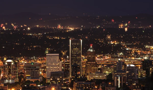 Portland Oregon, USA Fireworks. — Stock Photo, Image